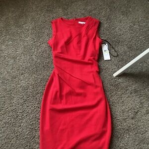 Never worn Calvin Klein red dress